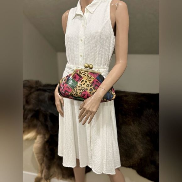 Unique Genuine Patent Leather Handmade Kisslock Purse/Shoulder Bag/Crossbody - Picture 11 of 16